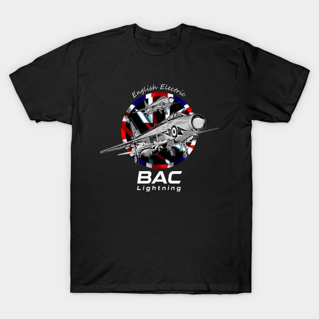 English Electric Lightning English vintage aircraft T-Shirt by aeroloversclothing